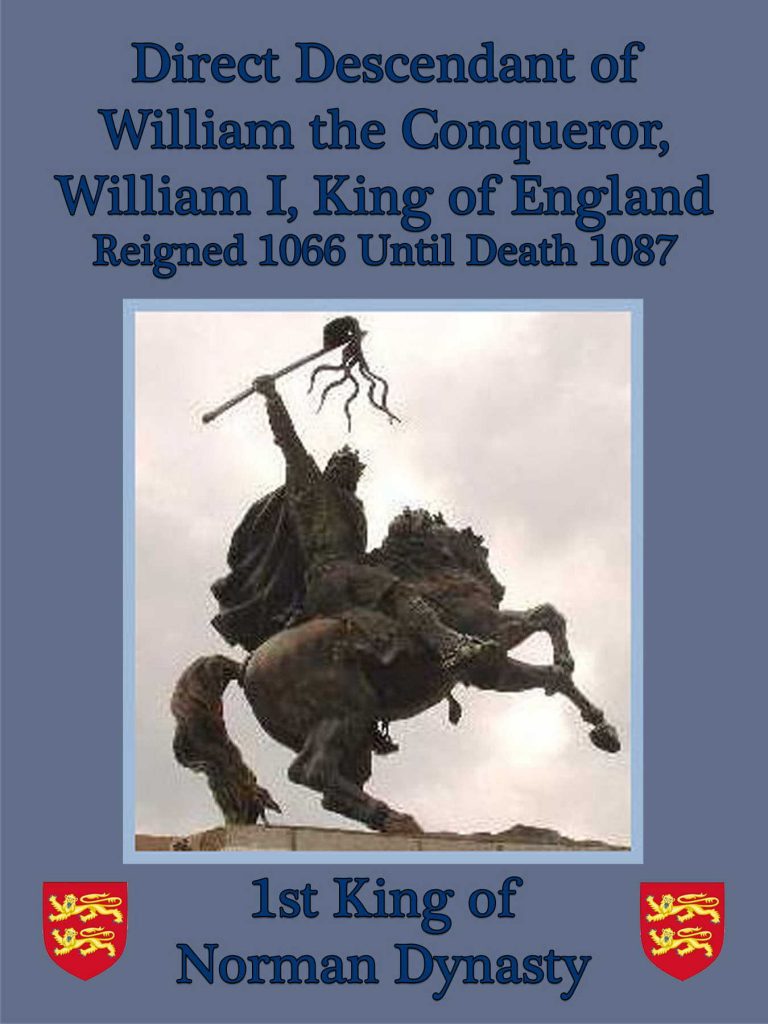 King of England William the Conqueror where my last name McWilliams originated.